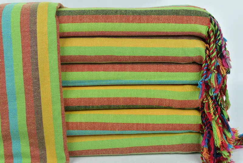 70x36 Cotton Striped Towel, Home Decor Gifts, Thin towel, Yoga Towel, Best Friend Christmas Gift, Bridesmaid Gift, Beach Theme Wedding Gift - 1