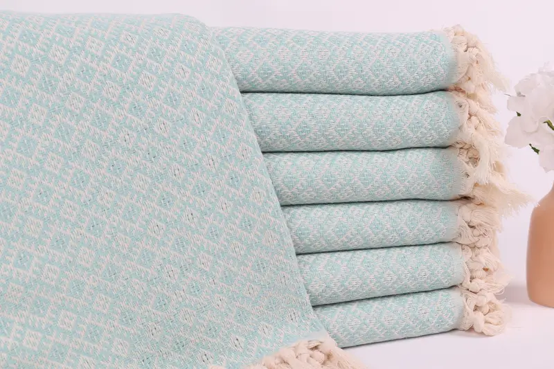 70x40 Cotton Diamond Towel, Organic Cotton Towel, Personalized Bridesmaid Gift, Turkish towel, Wedding Towel, Birthday Gift, Personalized Towel - 1