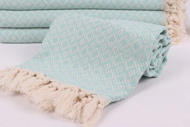 70x40 Cotton Diamond Towel, Organic Cotton Towel, Personalized Bridesmaid Gift, Turkish towel, Wedding Towel, Birthday Gift, Personalized Towel - 4