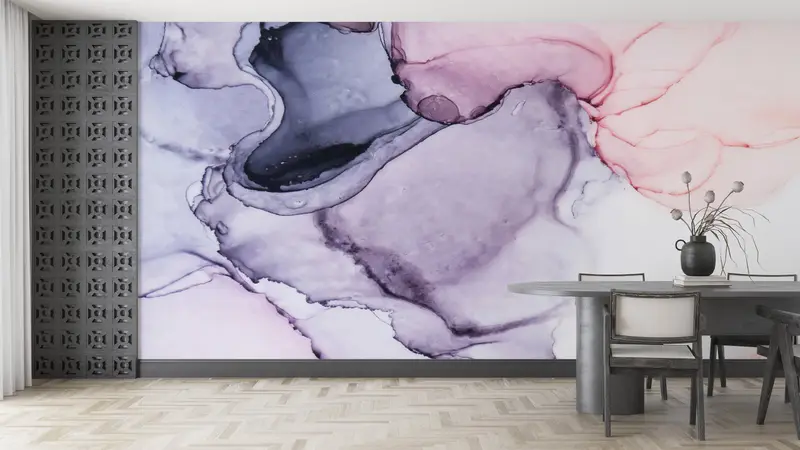 Modern Marble Wall Painting, Bright Wall Paper, Alcohol Ink Wall Mural, , 3d Wall Paper, Custom Wall Paper, Soft Tones Marble Wall Mural, - 3