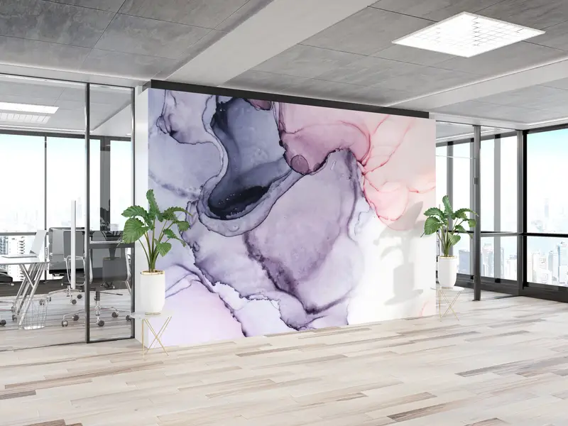 Modern Marble Wall Painting, Bright Wall Paper, Alcohol Ink Wall Mural, , 3d Wall Paper, Custom Wall Paper, Soft Tones Marble Wall Mural, - 9