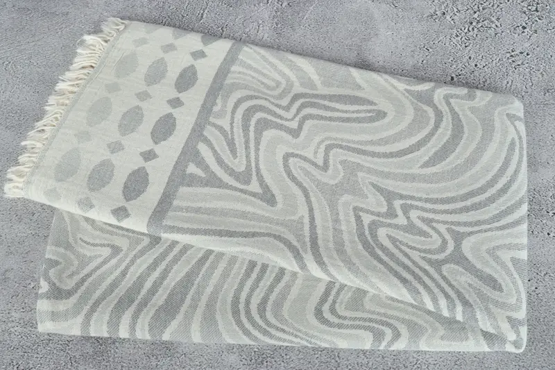 Sand-resistant towel, Sand-free towel, Beach towel, Gift For Boyfriend, Embroidery Towel, Spa Towel, 70x40 Cotton Geometric Towel, Cute Beach Towel - 7