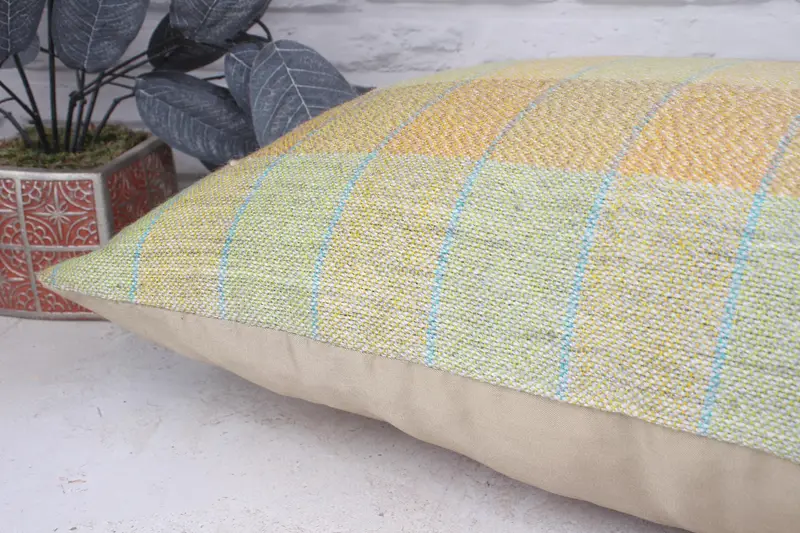 Decorative Bolster Pillow Cover, Vintage Kilim Pillow, Kilim Pillow, Cushion Cover, 16x24 Green Pillow Cover, Gift Pillow - 6