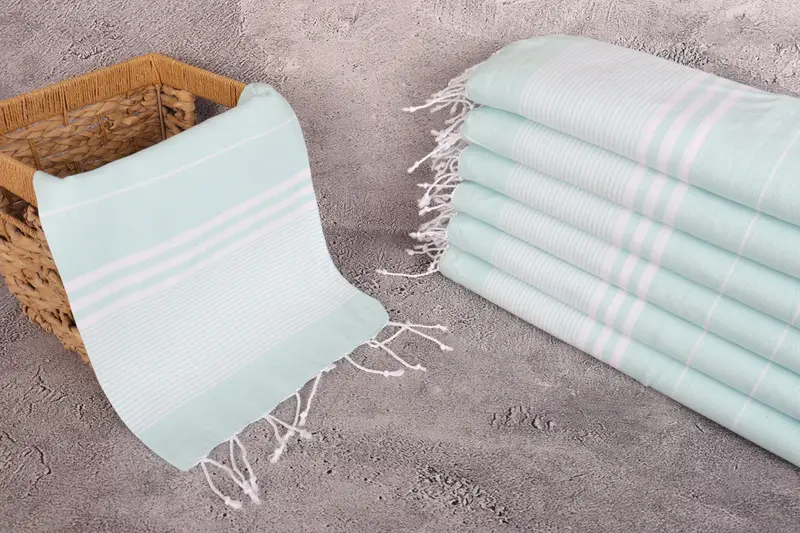 40x24 Cotton Striped Towel, Personalized Hand Towel, House Warming Gift, Best Wedding Gift, Wedding Favors, Monogram Kitchen Towel, Boyfriend Gift - 3