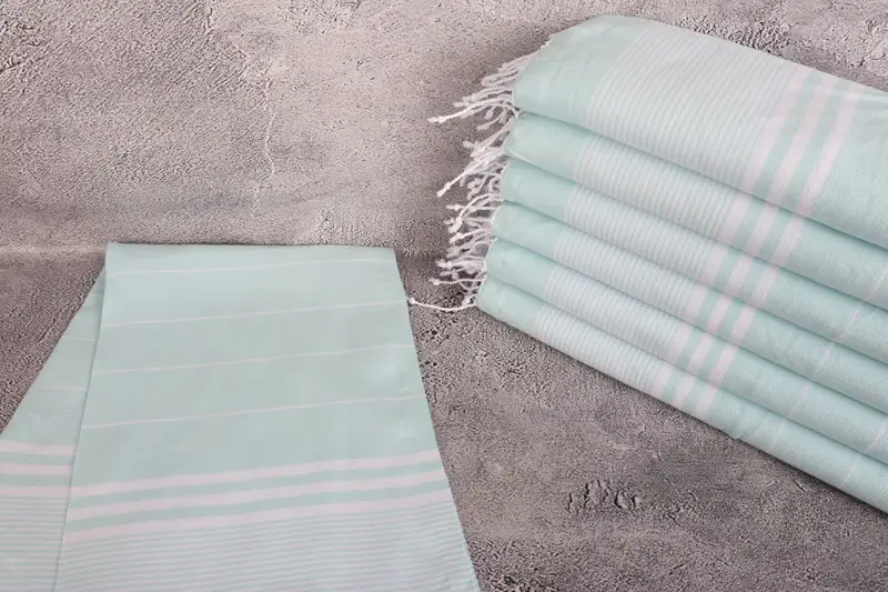 40x24 Cotton Striped Towel, Personalized Hand Towel, House Warming Gift, Best Wedding Gift, Wedding Favors, Monogram Kitchen Towel, Boyfriend Gift - 2