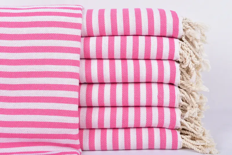 Custom Towel, Miami Bachelorette Party Favors, Quick-dry peshtemal, 70x40 Cotton Striped Towel, Monogram Towels, Gift For Her, Bridal Party Gifts - 1
