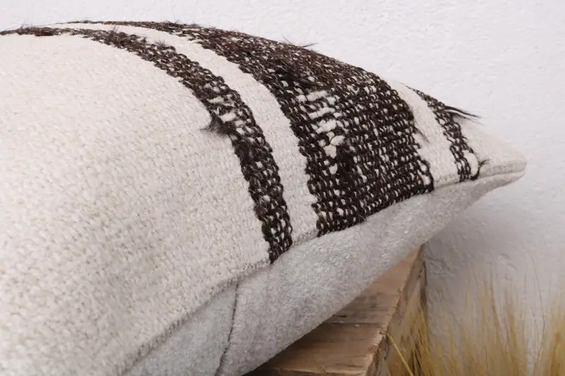 18x18 White Cushion Case, Antique Pillows, Sustainable Cushion Cover, Decorative Throw Pillow Sham, Boho Pillow, Pillow Cover, Throw Kilim Pillow - 6