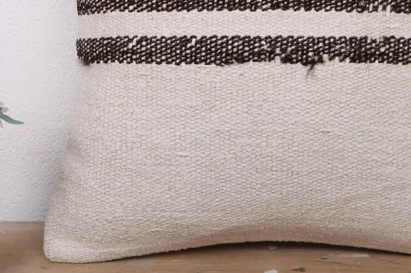 18x18 White Cushion Case, Antique Pillows, Sustainable Cushion Cover, Decorative Throw Pillow Sham, Boho Pillow, Pillow Cover, Throw Kilim Pillow - 3