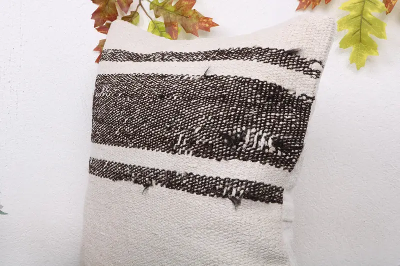 18x18 White Cushion Case, Antique Pillows, Sustainable Cushion Cover, Decorative Throw Pillow Sham, Boho Pillow, Pillow Cover, Throw Kilim Pillow - 5