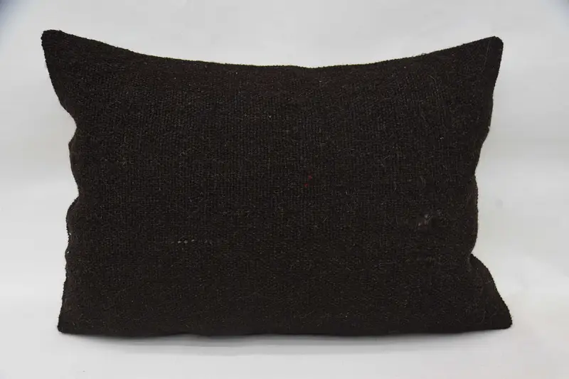 Vintage Coastal Euro Sham, 20x28 inch Striped WovenBlack Gift Wool Pillowcase - 1