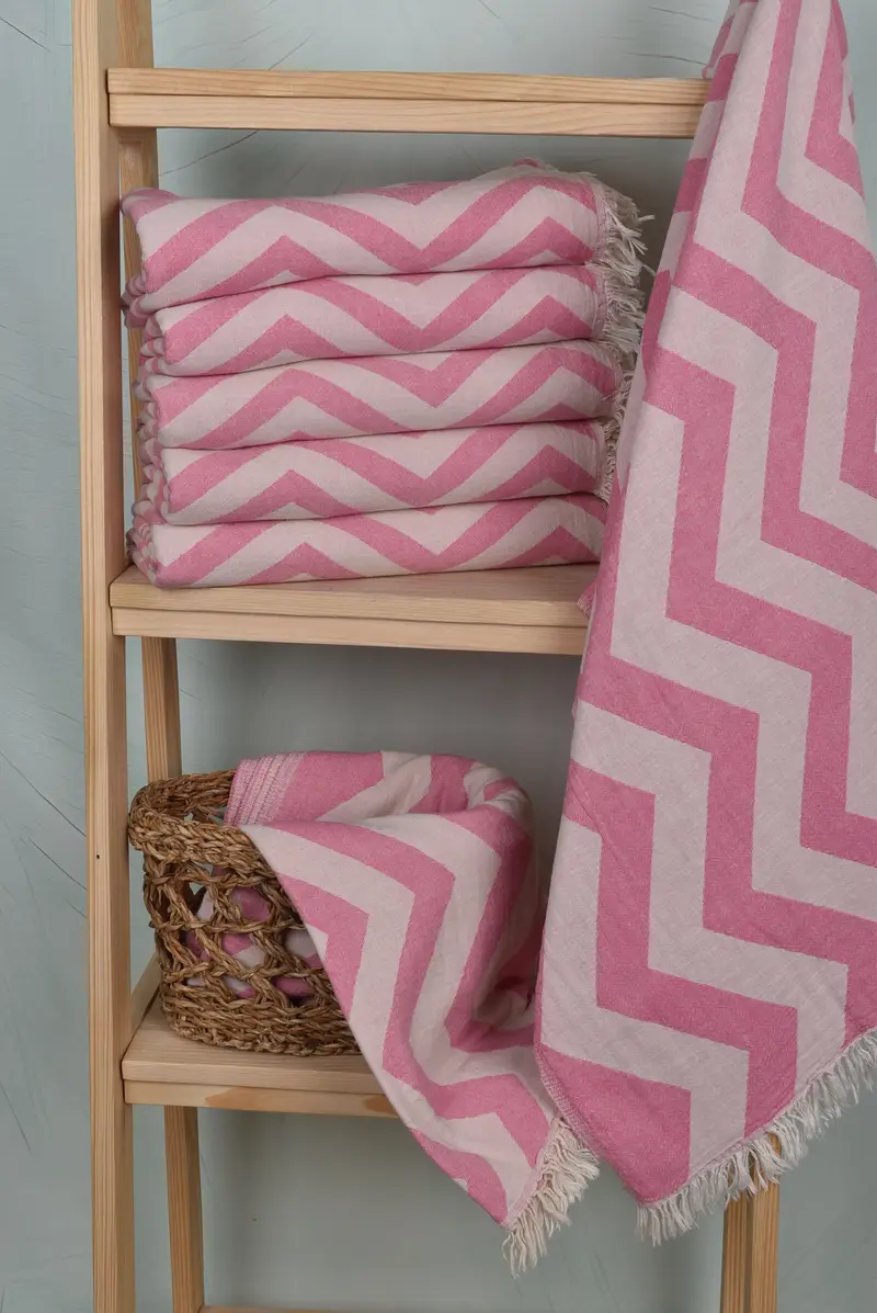 Bridal Shower Gift, 70x40 Cotton Zigzag Design Towel, Bridesmaid Gift, Spa Towel, Bachelor Bachelorette Party Favors, Personalized Gift For Him - 3