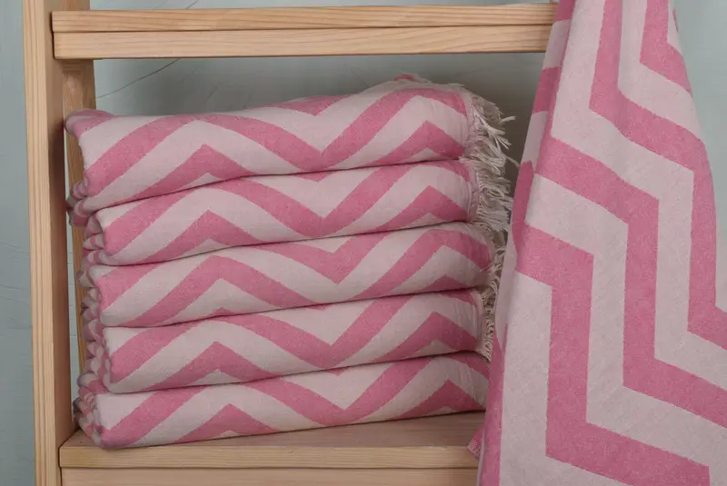 Bridal Shower Gift, 70x40 Cotton Zigzag Design Towel, Bridesmaid Gift, Spa Towel, Bachelor Bachelorette Party Favors, Personalized Gift For Him - 2