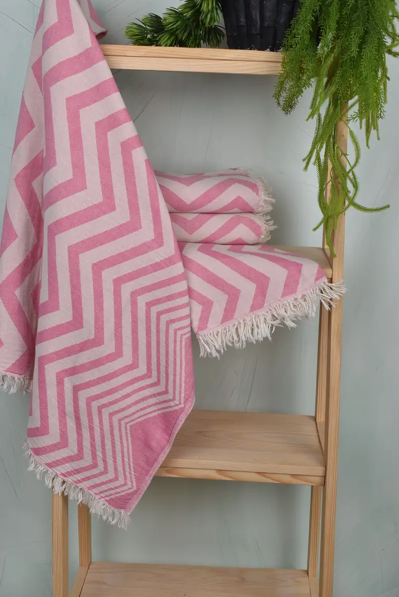 Bridal Shower Gift, 70x40 Cotton Zigzag Design Towel, Bridesmaid Gift, Spa Towel, Bachelor Bachelorette Party Favors, Personalized Gift For Him - 6