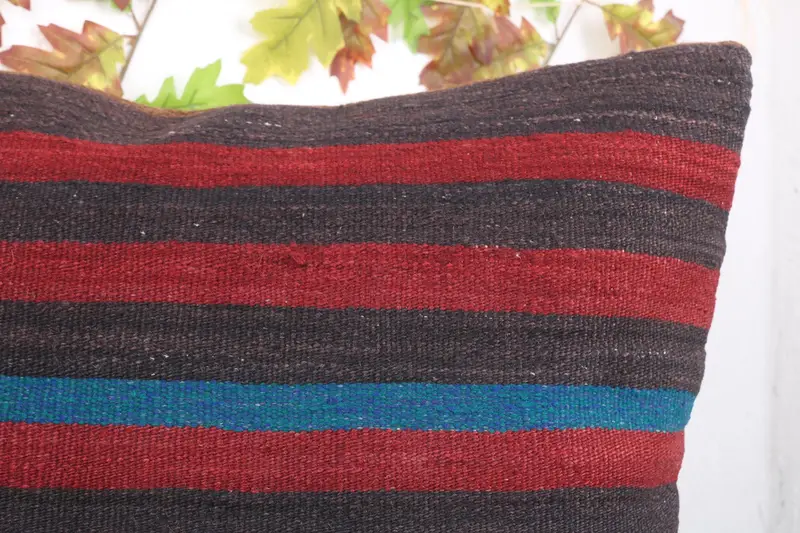 Armchair Pillow Sham, Ikat Cushion, 24x24 Red Pillow Case, Cushion, Throw Kilim Pillow, Pillow for Sofa, Home Decor Pillow - 5
