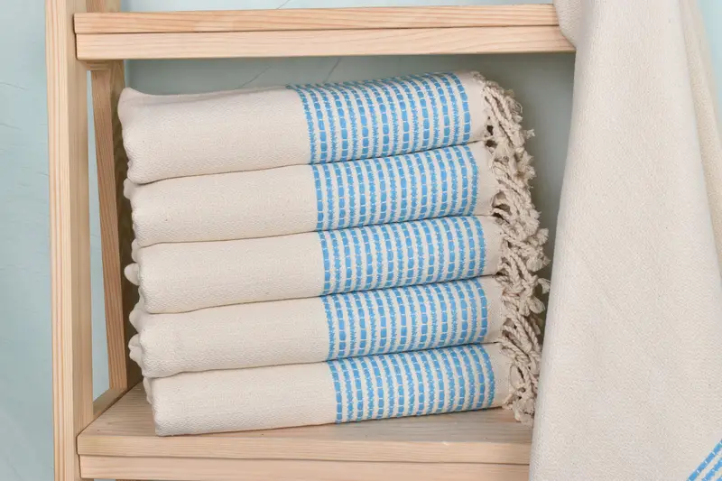 Wedding Gift Turquoise Cotton Towel, Personalized, 36x69 Inches