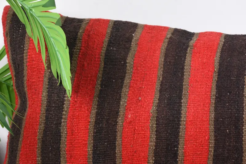 16x36 Red Cushion Cover, Pillow Case, Vintage Kilim Pillow, Pillow for Sofa, Southwestern Pillow Case, Throw Kilim Pillow - 2