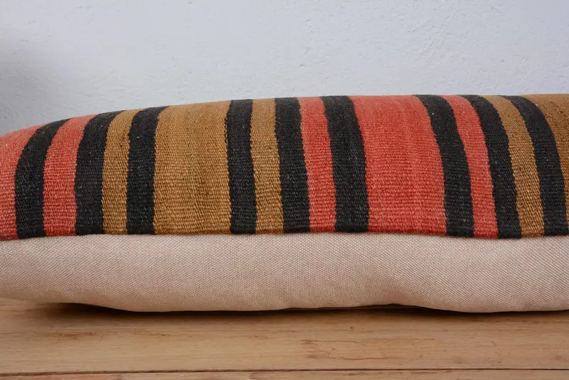 Gift Pillow, Handmade Cushion Case, Handmade Kilim Cushion, Home Decor Pillow, Decorative Pillow Case, 16x48 Red Pillow Cover, Pillow - 5