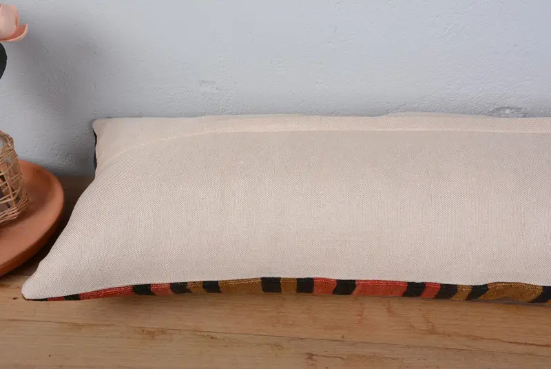 Gift Pillow, Handmade Cushion Case, Handmade Kilim Cushion, Home Decor Pillow, Decorative Pillow Case, 16x48 Red Pillow Cover, Pillow - 6