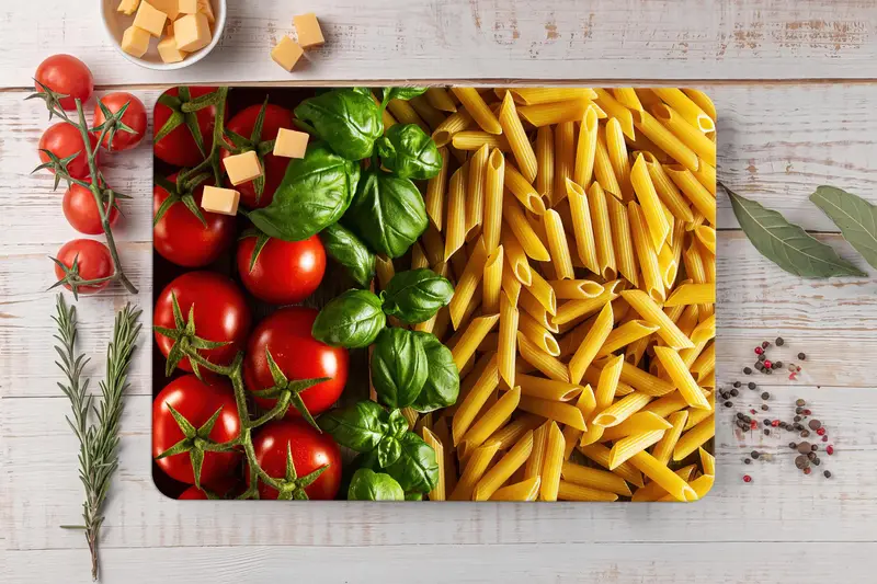 キッチン用の滑り止め付き強化ガラスまな板