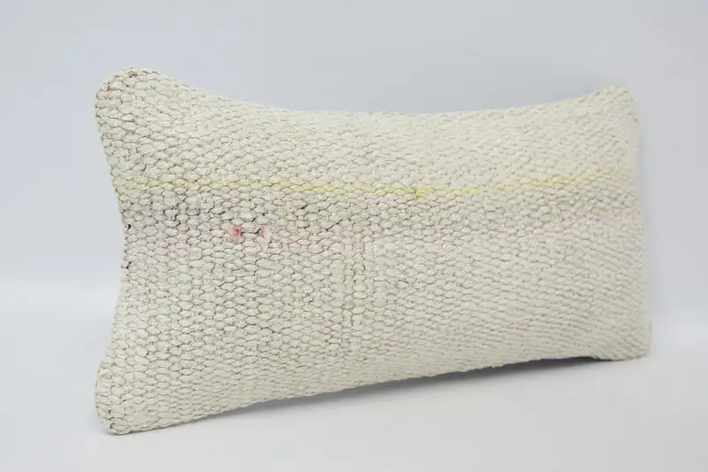 Vintage Throw Cushion, Interior Designer Pillow, Pillow Sham, 8x16 Beige Pillow Case, Sustainable Pillow, Boho Pillow Sham Cover, Antique Pillows - 3