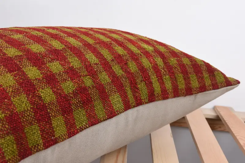Couch Cushion Case, 16x24 Red Pillow, Throw Kilim Pillow, Square Throw Pillow Case, Cushion Cover, Gift Pillow, Vintage Kilim Throw Pillow - 7