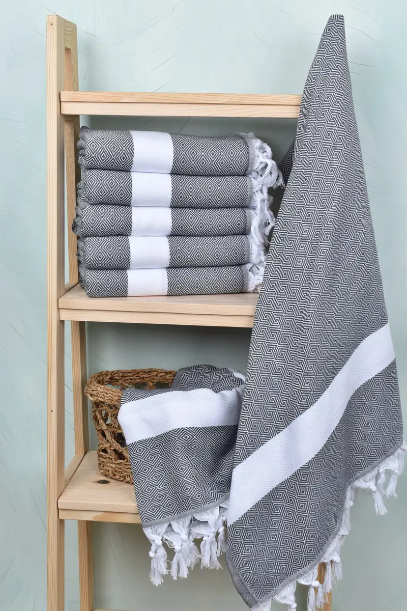 Custom Wedding Gifts, Girl Trip Party Favor, Holiday Towel, 70x40 Cotton Diamond Towel, Peshtemal Towel, Turkish beach towel, Christmas Favors - 3