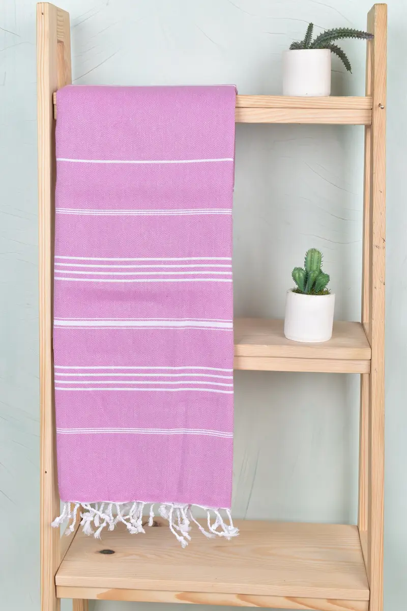Personalized Bridesmaid Gift, Wedding Gift, Organic Beach Towel, Beach Wedding Favor, Luxury towel, Bridal Shower Gifts, 70x40 Cotton Striped Towel - 8