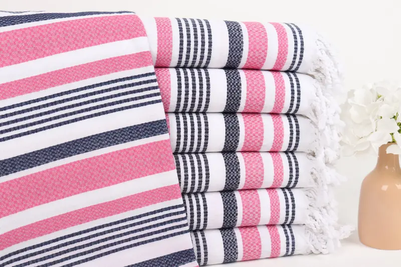 Florida Bachelorette Party Favors, Organic Turkish towel, Turkish beach towel, Custom Gift, Mother Of The Groom Gift, 70x40 Cotton Striped Towel - 1