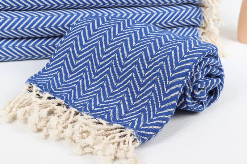 Family Gift, Personalized Towel, 70x40 Cotton Zig zag Towel, Handwoven Turkish Towel, Sand-free towel, Bachelorette Party Gifts Bridesmaids - 4