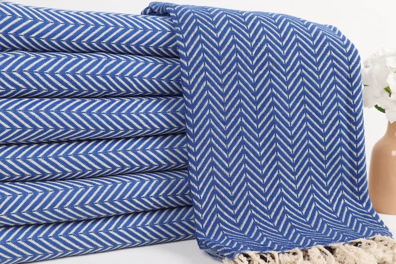 Family Gift, Personalized Towel, 70x40 Cotton Zig zag Towel, Handwoven Turkish Towel, Sand-free towel, Bachelorette Party Gifts Bridesmaids - 2