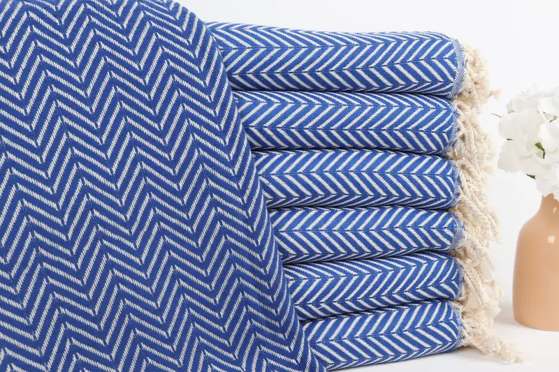 Family Gift, Personalized Towel, 70x40 Cotton Zig zag Towel, Handwoven Turkish Towel, Sand-free towel, Bachelorette Party Gifts Bridesmaids - 1