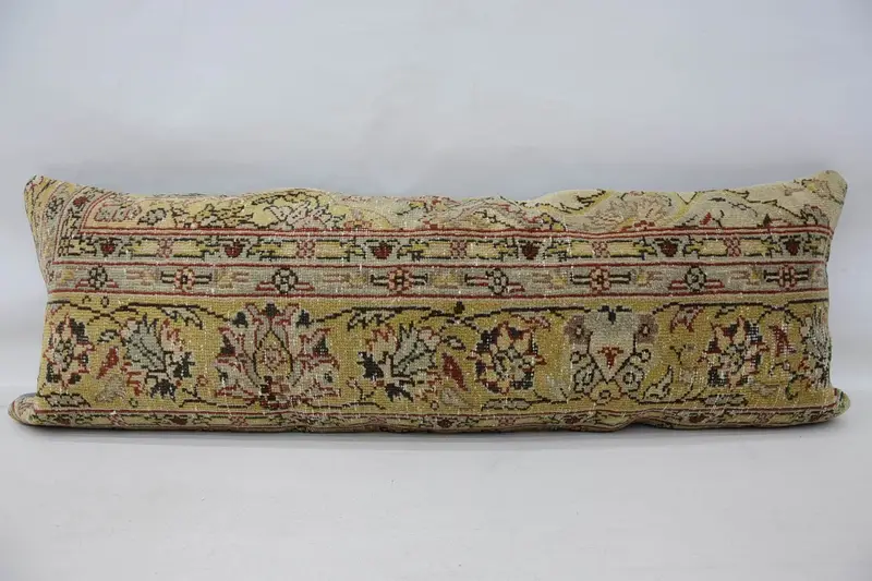 Beige Rectangle Vintage Pillow Sham, Moroccan 40x120 cm Cushion Case - 1