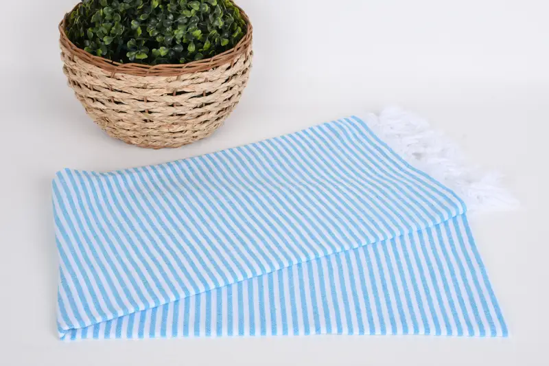 Bachelorette Party Gift, Boyfriend Christmas Gift, Handwoven Turkish bath towel, Bridal Shower Gift, 68x36 Cotton Striped Towel, Custom Wedding Gift - 4