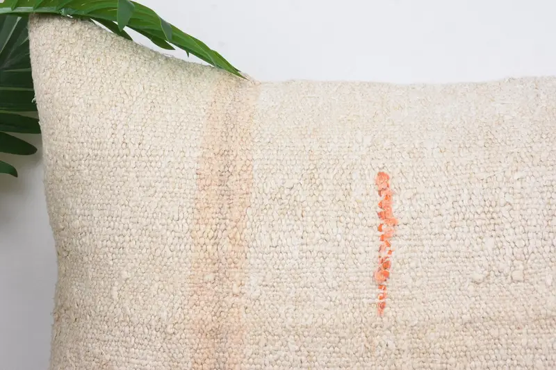 Antique Pillows, Cozy Throw Cushion Cover, Turkish Kilim Pillow, 16x24 White Cushion Cover, Kilim Cushion Sham, Vintage Cushion, Pillow - 2