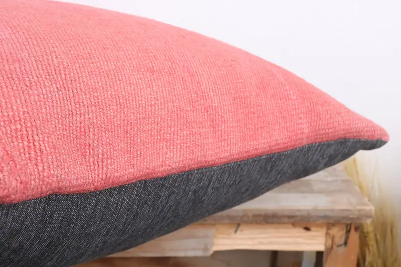 Kilim Pillow, Designer Throw Cushion Cover, Pillow for Couch, Natural Cushion Case, Cushion Cover, 20x20 Pink Cushion Case, Kilim Cushion Sham - 6