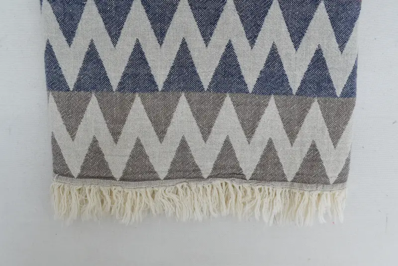 Thin towel, Gym Towel, Girl Trip Party Favor, Memorial Gift, Monogram Towels, Turkish towel, 70x40 Cotton Zigzag Design Towel, Organic towel - 6