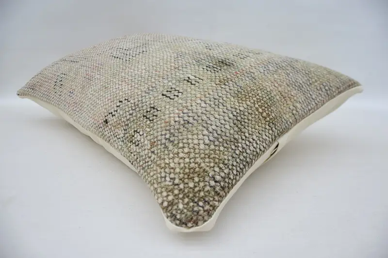 Boho Chic Pillow, Kilim Pillow, Outdoor Throw Pillow Sham, 16x24 Beige Pillow Case, Handmade Kilim Cushion, Pillow, Seat Cushion, Pillow for Couch - 6