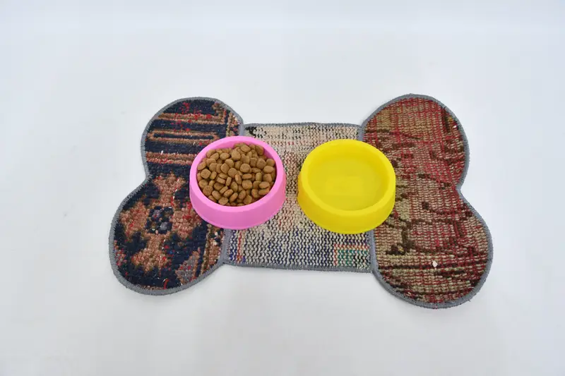 Köpük Dolgulu Orta Kırmızı ve Bronz Pamuklu Evcil Hayvan Matı, Dayanıklı Evcil Hayvan Yastığı