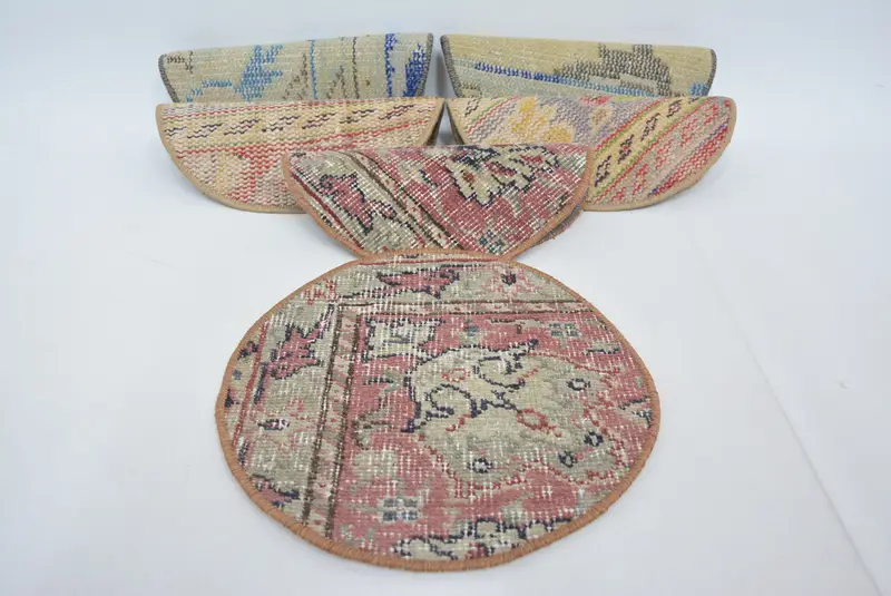 Manteles individuales bohemios rojos con detalles en bronce, manteles individuales decorativos de 30x30 pulgadas