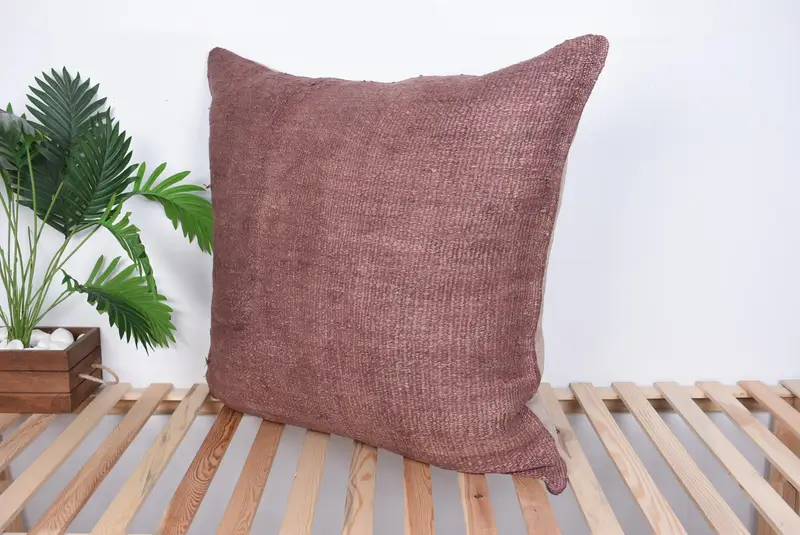 Neutral Cushion Cover, Kilim Pillow Cover, Turkish Kilim Pillow, 32x32 Purple Cushion Case, Boho Pillow, Cushion Cover, Colorful Pillow Case - 5