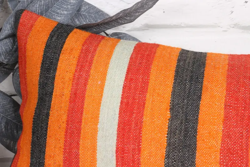 Chair Pillow Case, Cushion Cover, Outdoor Throw Cushion Case, Antique Pillows, Vintage Kilim Pillow, Vintage Pillow, 12x36 Red Pillow Cover - 2