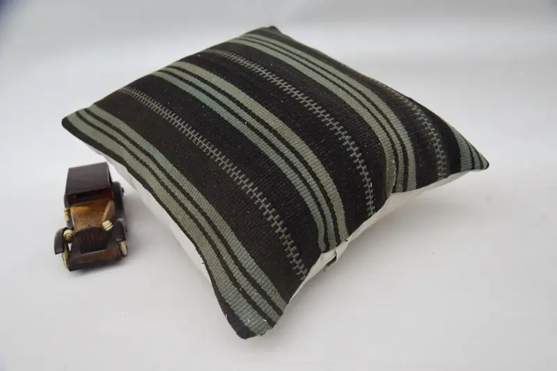 Wholesale Pillow Cover, Kilim Cushion Sham, Cushion Cover, Ikat Cushion Cover, 18x18 Brown Pillow Sham, Pillow for Sofa, Pillow for Couch - 6