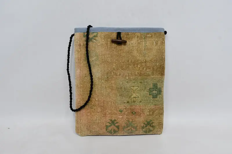 調節可能なストラップキリムバッグ、ウールヴィンテージモチーフクロスボディバッグ