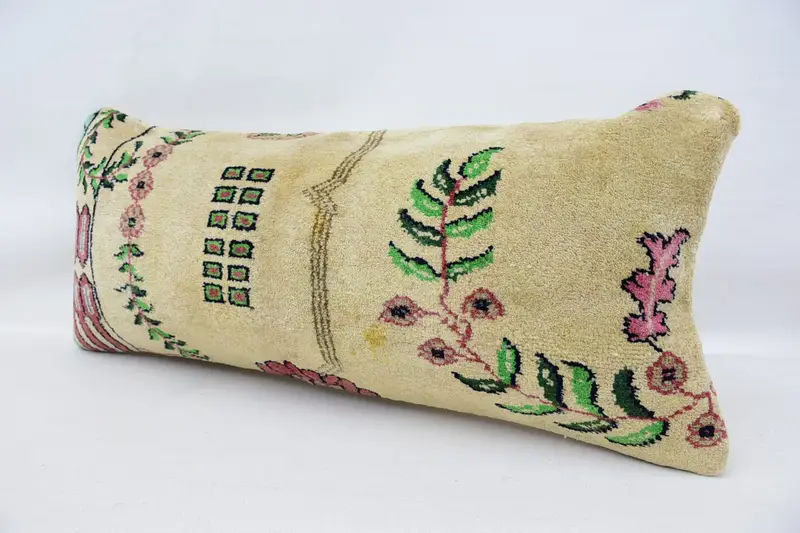 Custom Cushion, 16x36 Beige Cushion Cover, Boho Pillow, Gift Pillow, Pillow, Kilim Cushion Sham, Neutral Cushion, Pastel Pillow Sham - 5