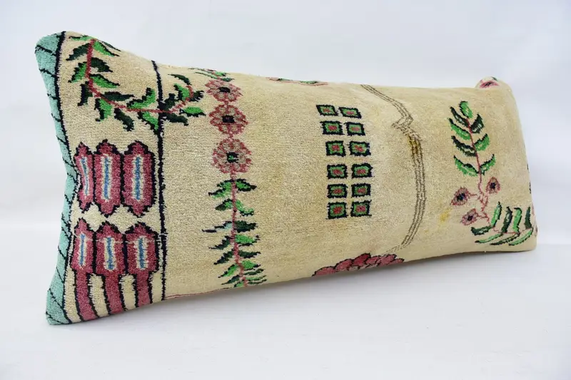 Custom Cushion, 16x36 Beige Cushion Cover, Boho Pillow, Gift Pillow, Pillow, Kilim Cushion Sham, Neutral Cushion, Pastel Pillow Sham - 3