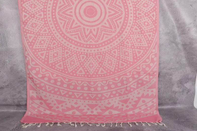 70x40 Cotton Round Pattern Towel, Bridal Shower Gift, Bachelorette Party Decorations, Gym Towel, Personalized Wedding Gift For Couple, Gifts For Him - 1