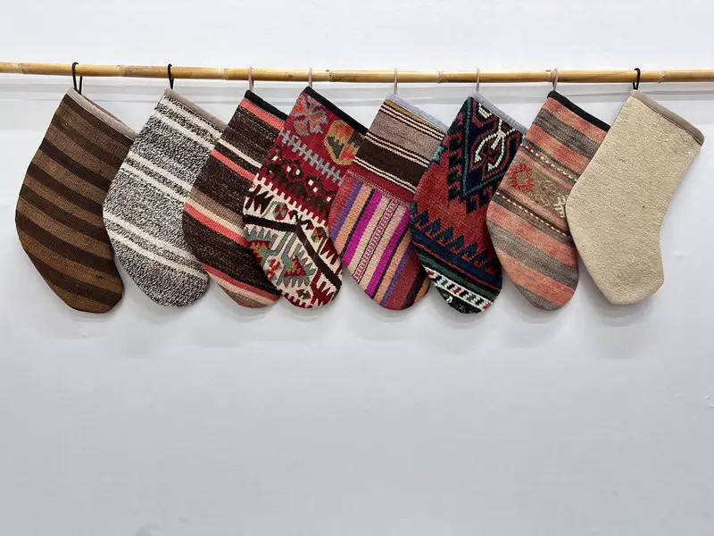 Festive 7-inch Christmas Ornament Stocking, Charming Holiday Decor