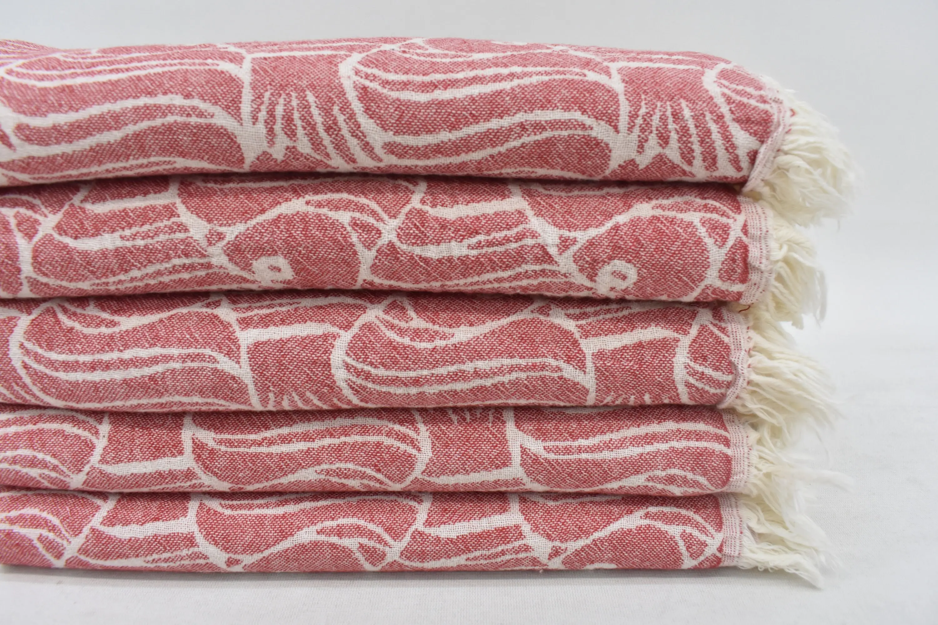 Monogram Kitchen Towel Red Fish Design Hand Towel, 40x24 - 1