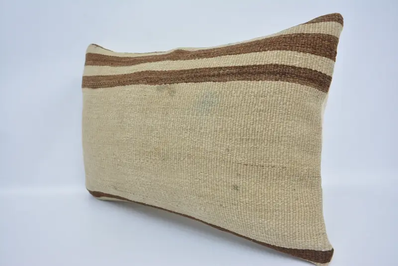 Custom Pillow, Vintage Kilim Pillow, Garden Pillow Cover, Pillow Case, 16x24 Beige Cushion, Turkish Pillow, Boho Pillow, Crochet Pattern Pillow - 4