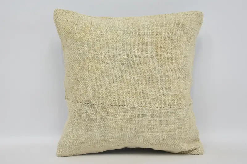 12x12 inch Vintage Gift Euro Sham, Plaid FloorBeige Pillow Case - 1